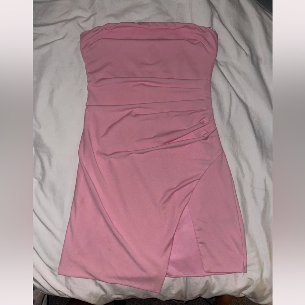 Pink Strapless Dress